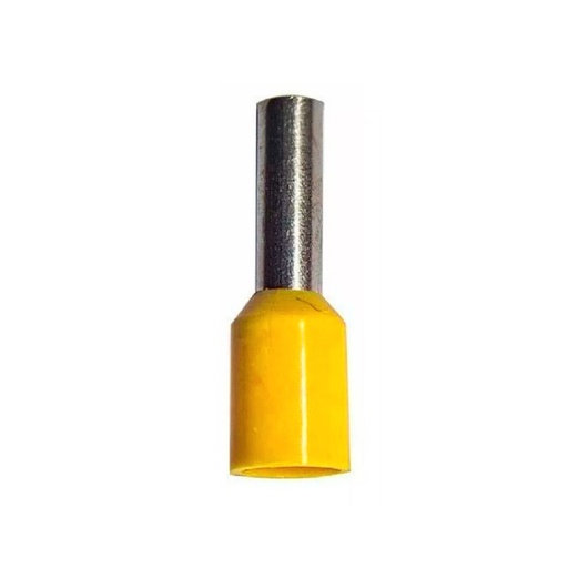 [TBC/TUB1000] TERMINAL PREAISLADO PUNTERA TUBULAR HUECA 10,00MM AMARILLO (Precio unit / bolsa x100) - TBCIN