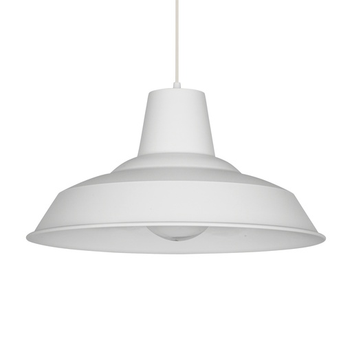 [C-1307/40/BT] COLGANTE CHAPA BADAJOZ Ø43CM BLANCO TEXTURADO E27 - FERROLUX