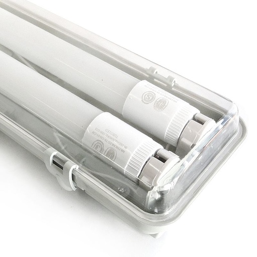 [EST09D] LISTON PLAFON ESTANCO DOBLE 2X9W TIPO MAREA APTO LED - LIGHTLION