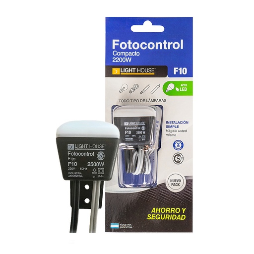 [AY/F10] FOTOCONTROL FIJO FACIL INSTALACION 2500W (4 CABLES) - STAND BY