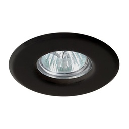 [E8BISSZOCNTX] SPOT EMBUTIR P/DICRO GU10 Ø9CM NEGRO TEXTURADO FIJO C/ZOCALO  - SPOTSLINE