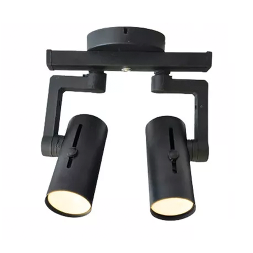 [3019/02/NE] APLIQUE 2 LUCES REGULABLE GU10 LAVY NEGRO - 180° ILUMINACIÓN