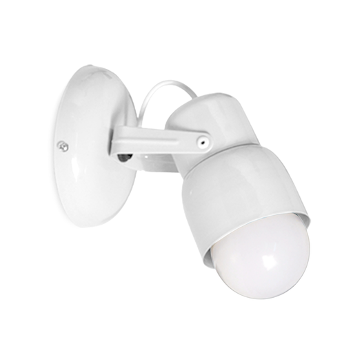 [SJ/LR8100-01] APLIQUE DE PARED CARILO 1 LUZ BASE REDONDA E27 BLANCO - SAN JUSTO