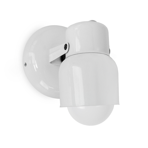 [SJ/LR8100-01] APLIQUE DE PARED CARILO 1 LUZ BASE REDONDA E27 BLANCO - SAN JUSTO