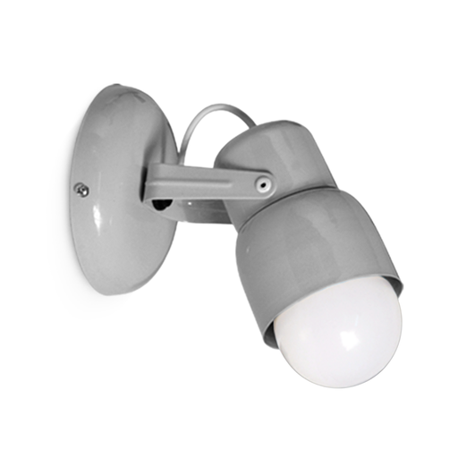 [SJ/LR8100-28] APLIQUE DE PARED CARILO 1 LUZ BASE REDONDA E27 PLATEADO - SAN JUSTO