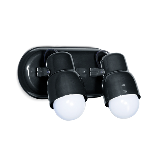 [SJ/LR8120-02] APLIQUE DE PARED CARILO 2 LUCES BASE OVALADA E27 NEGRO - SAN JUSTO