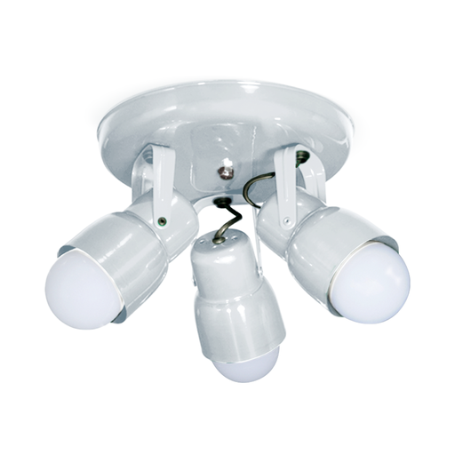 [SJ/LR8140-01] APLIQUE DE PARED/TECHO CARILO 3 LUCES BASE REDONDA E27 BLANCO - SAN JUSTO