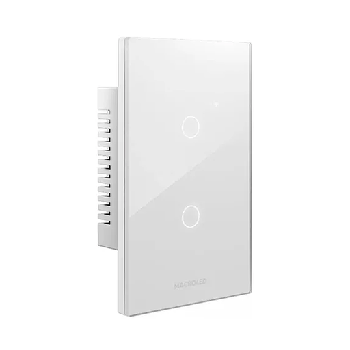 [ROMA-S-2CH-B] LLAVE DE LUZ SMART 2 PUNTOS BLANCO ROMA - MACROLED