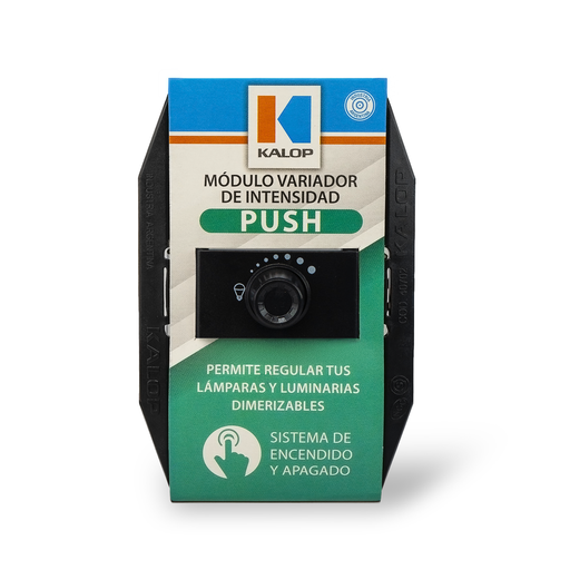 [KS40469] MODULO VARIADOR DE INTENSIDAD PUSH NEGRO - KALOP
