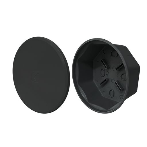 [KD02307] CAJA DE PASO OCTOGONAL GRANDE CON TAPA SIN AGUJEROS NEGRA - KALOP