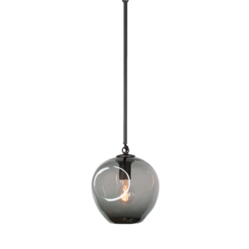 [19045/NE] COLGANTE CRISTAL E27 15X20CM ASTRID NEGRO - 180 ILUMINACION