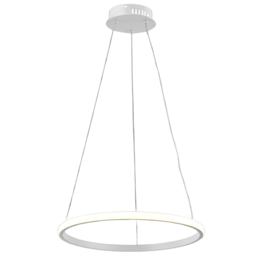 [19131/60/BL] COLGANTE LED 40W LUZ CALIDA 60CM SIMP L BLANCO - 180 ILUMINACION