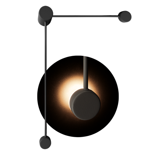 [19187/2/NE] APLIQUE LED 20W LUZ DIA/NEUTRA/CALIDA TIN II NEGRO - 180 ILUMINACION