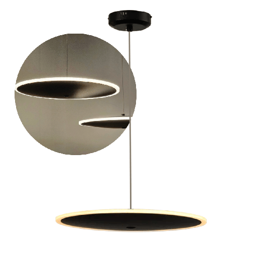 [19104/36] COLGANTE LED 36W LUZ CALIDA BERCO L NEGRO - 180 ILUMINACION