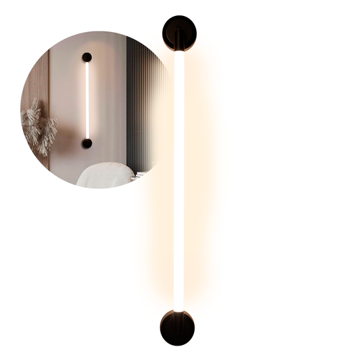 [19164/18] APLIQUE LED 18W LUZ DIA/NEUTRA/CALIDA 110CM HANG L NEGRO - 180 ILUMINACION