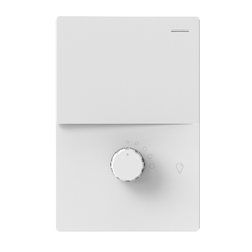 [MILAN-1CN-1D-B] LLAVE DE LUZ ARMADA PUNTO Y DIMMER LED BLANCO MILAN BASTIDOR METALICO - MACROLED