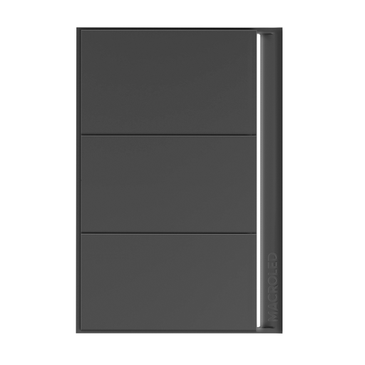 [TOKIO-S-3CH-N] LLAVE DE LUZ SMART 3 PUNTOS NEGRO TOKIO - MACROLED
