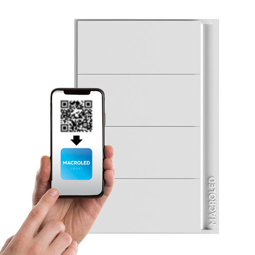 [TOKIO-S-4CH-B] LLAVE DE LUZ SMART 4 PUNTOS BLANCO TOKIO - MACROLED