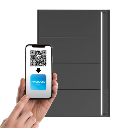 [TOKIO-S-4CH-N] LLAVE DE LUZ SMART 4 PUNTOS NEGRO TOKIO - MACROLED