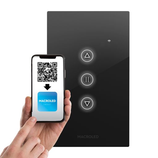 [ROMA-S-PER-N] LLAVE DE LUZ SMART PERSIANA NEGRA ROMA - MACROLED