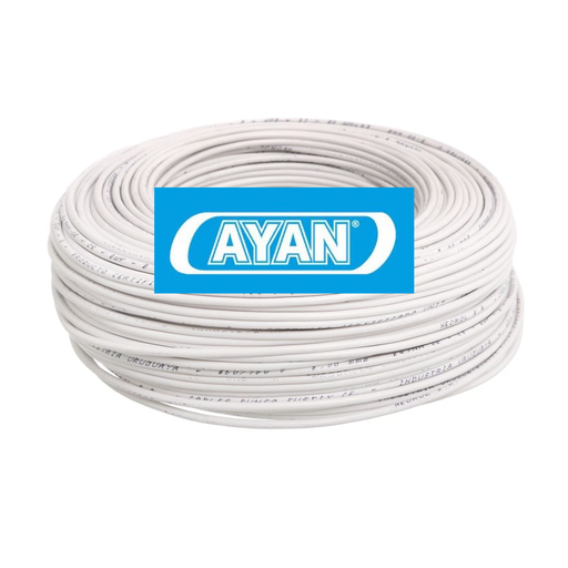[AYN/P2X0.75B] CABLE PARALELO BIPOLAR 2X0.75MM (X100MTS) BLANCO - AYAN CABLES
