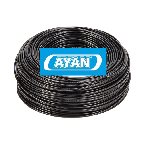 [AYN/P2X1.50N] CABLE PARALELO BIPOLAR 2X1.50MM (X100MTS) NEGRO - AYAN CABLES