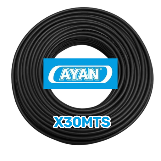 [AYN/AC1X1N-30M] CABLE UNIPOLAR 1.00MM NEGRO (X 30MTS) - AYAN CABLES