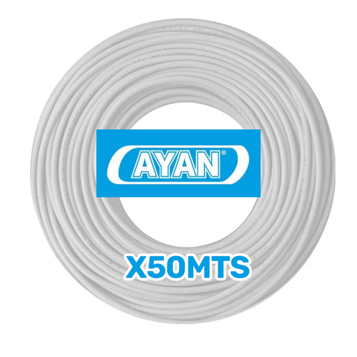 [AYN/AC1X2.5B-50M] CABLE UNIPOLAR 2.5MM BLANCO (X 50MTS) - AYAN CABLES