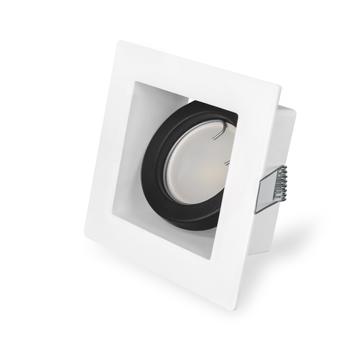 [SP-CU110/BL] SPOT EMBUTIR CUADRADO 11CM ANTIDESLUMBRANTE POLIMERO S/ZOC. BLANCO  -ECOSPOTS