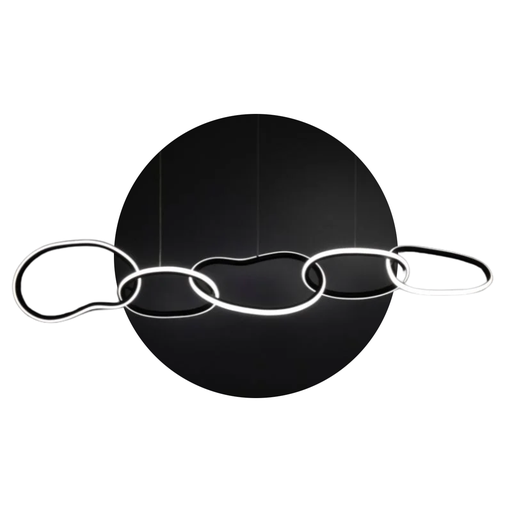 [19191/NE] COLGANTE LED 86W LUZ DIA/NEUTRA/CALIDA GARRID NEGRO - 180 ILUMINACION