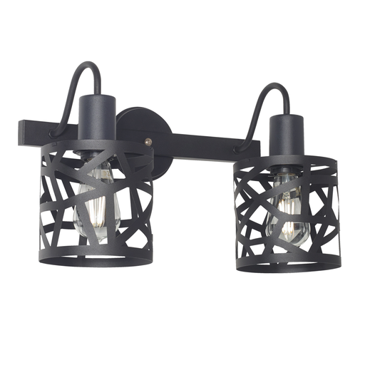 [AP-2310N/T] APLIQUE DE PARED RONDA 2 LUCES E27 45X22X27CM - FERROLUX