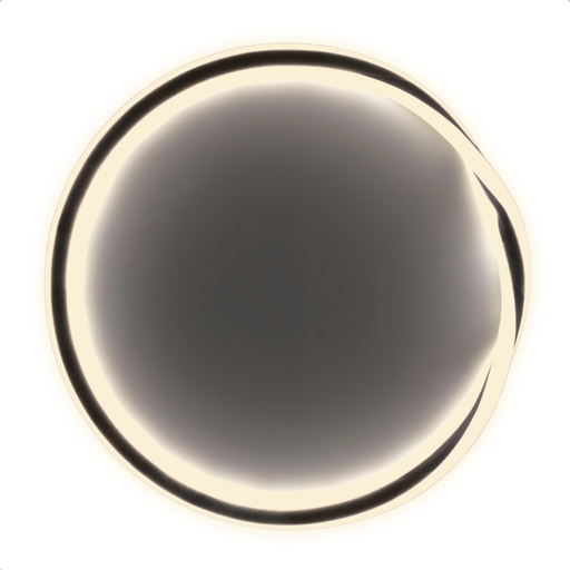 [19238/50] APLIQUE LED 38W LUZ DIA/NEUTRA/CALIDA DIAM 50CM TUNDRA L NEGRO - 180 ILUMINACION