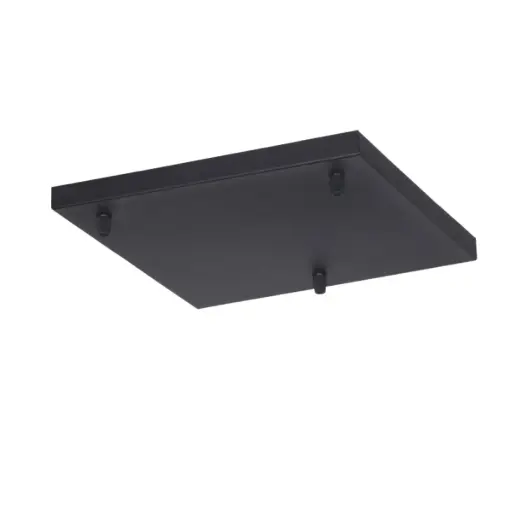[X-32N/T] BASE CUADRADA PARA COLGANTE 3 LUCES SIN CABLE 30X30X2,2CM NEGRO - FERROLUX