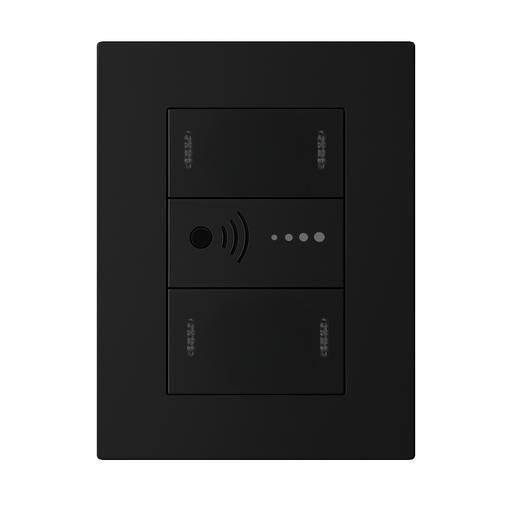 [KS40948] LLAVE ARMADA VARIADOR DE INTENSIDAD SMART 2 SALIDAS + 2 PUNTOS COMBINADOS NEGRO - KALOP