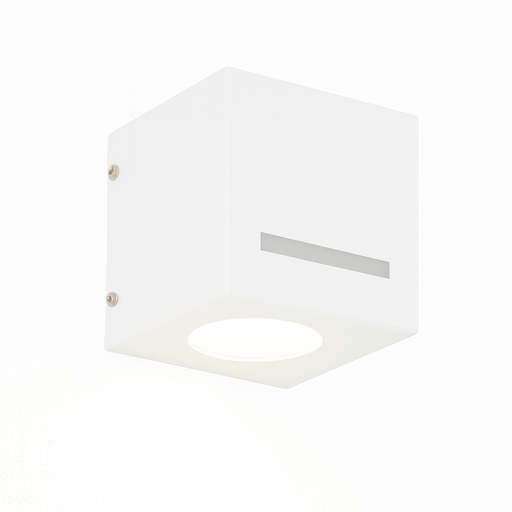 [SJ/4791-16] DIFUSOR UNIDIRECCIONAL RECTANGULAR CON VIDRIO DE FRENTE 1 LUZ GU10 BLANCO MICRO - SAN JUSTO