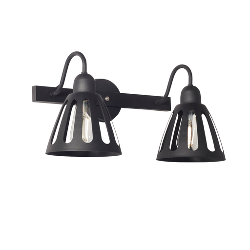[AP-2302N/T] APLIQUE DE PARED ALICANTE 2 LUCES E27 48X23X24CM NEGRO - FERROLUX