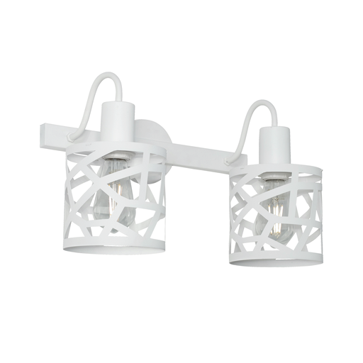[AP-2310B/T] APLIQUE DE PARED RONDA 2 LUCES E27 45X22X27CM BLANCO - FERROLUX