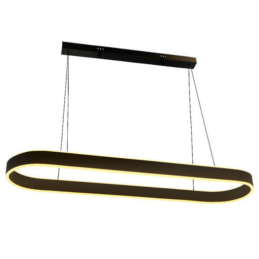 [19210] COLGANTE LED 62W LUZ CALIDA AZURA NEGRO - 180 ILUMINACION