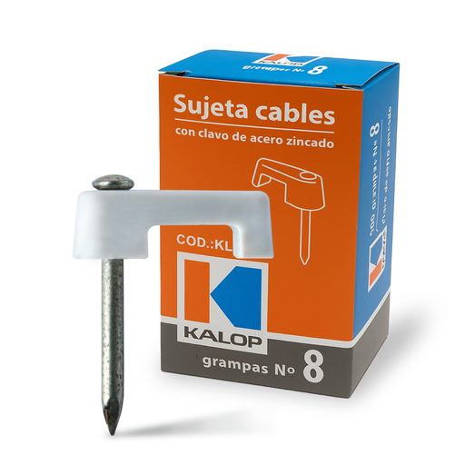 [KL06002] GRAMPAS PARA CABLE NRO 8 (CAJA X100) - KALOP