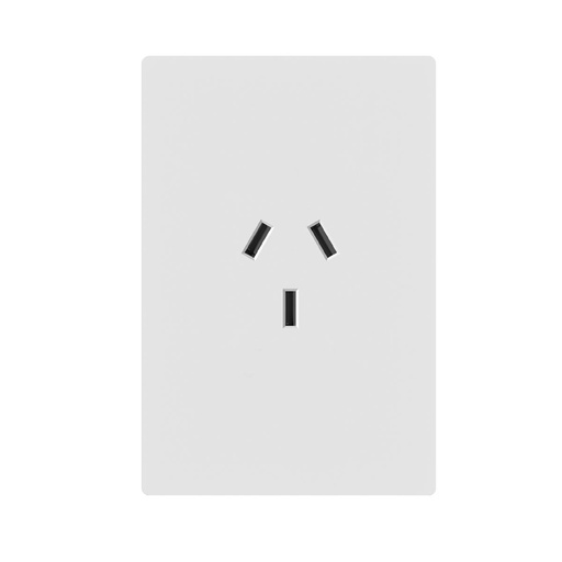 [MILAN-1TC-V-B] LLAVE DE LUZ ARMADA VERTICAL 1 TOMA BLANCO MILAN BASTIDOR METALICO - MACROLED