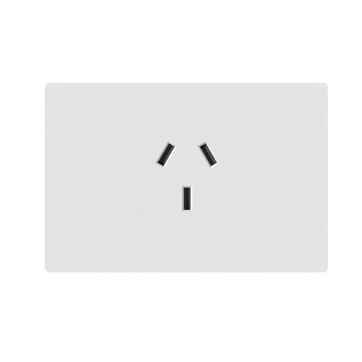 [MILAN-1TC-B] LLAVE DE LUZ ARMADA 1 TOMA BLANCO MILAN BASTIDOR METALICO - MACROLED