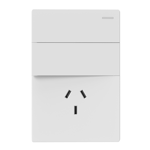 [MILAN-2CN-1TC-B] LLAVE DE LUZ ARMADA 1 TOMA 2 PUNTOS BLANCO MILAN BASTIDOR METALICO - MACROLED