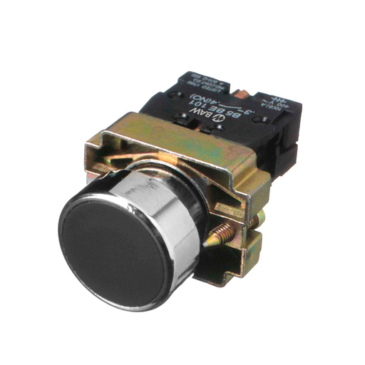 [B5BA21] PULSADOR P/PANEL DIAM 29/22 BOTON RASANTE NEGRO 1NA - BAW