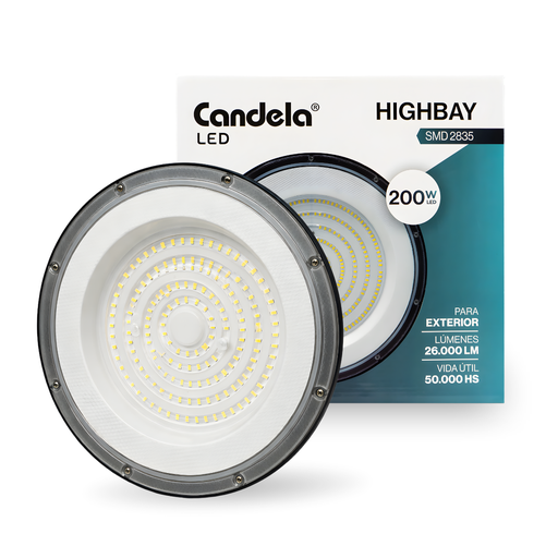 [CDL/7377] COLGANTE INDUSTRIAL LED UFO HIGHBAY 200W LUZ DIA - CANDELA