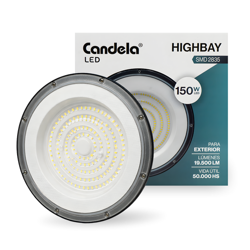 [CDL/7366] COLGANTE INDUSTRIAL LED UFO HIGHBAY 150W LUZ DIA - CANDELA