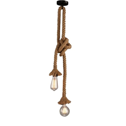 [LK/3410] LAMPARA COLGANTE ADMES SOGA 2.70MTS 2 LUCES  - LEUK