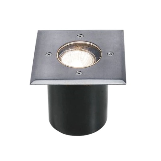 [44059] SPOT PARK EMPOTRABLE DE PISO DE ALUMINIO CUADRADO 120MMX120MM 1XGU10 - 180° ILUMINACIÓN