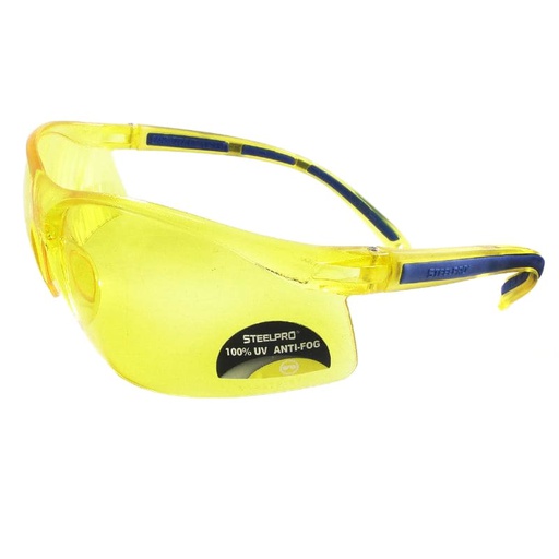 [ZC/201045982] ANTEOJOS GAFAS MERCURY AMBAR POLICARBONATO UV ANTIRAYA ANTIEMPAÑE  - STEEL PRO