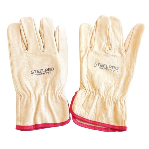 [ZC/300850680016] GUANTE SUPERVISOR AMARILLO DE CUERO  - STEEL PRO