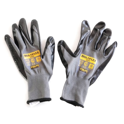 [ZC/301000790635] GUANTE MULTIFLEX NITRILO TALLE 9  - STEEL PRO
